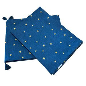 Huntington Home Cotton Table Runner 6 Placemats Stars Our Lady of Guadalupe Teal